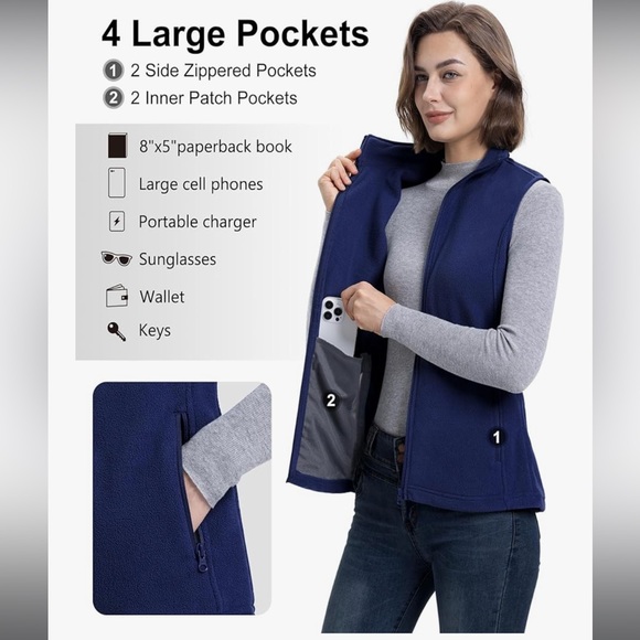 Scrub Vest Fleece Lined - Picture 7 of 7